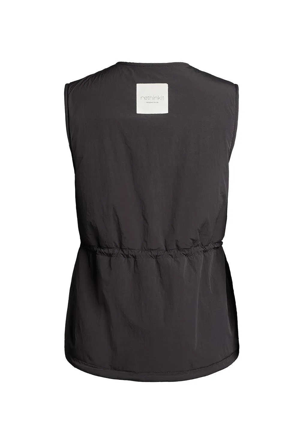 Reversible Fuzzy Gilet Laksa - sandshell