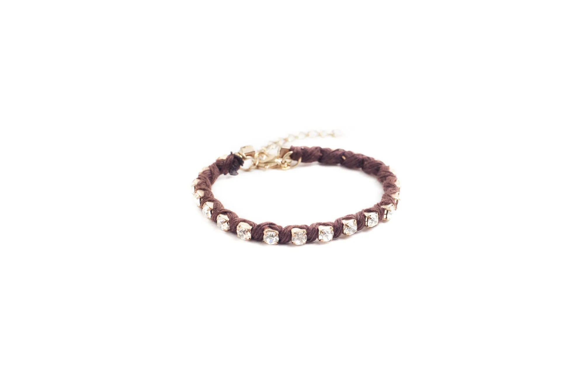Rhinestone Bracelet Brown