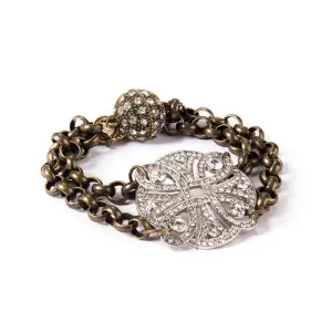 Rhinestone Shoe Buckle Bracelet