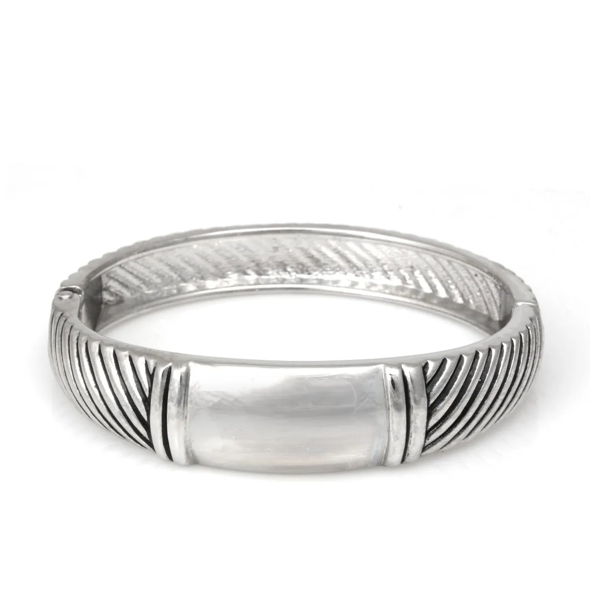RHODIUM CABLE BRACELET #HB3095 (PF4)