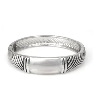 RHODIUM CABLE BRACELET #HB3095 (PF4)