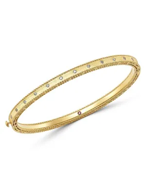 Roberto Coin 18K Yellow Gold Princess Diamond Bangle