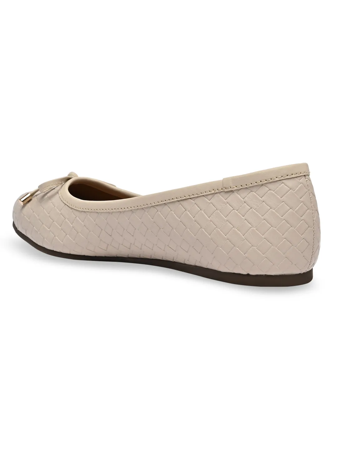 Rocia By Regal Beige Women Woven Ballerinas