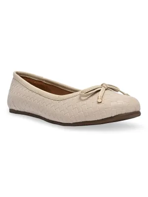 Rocia By Regal Beige Women Woven Ballerinas