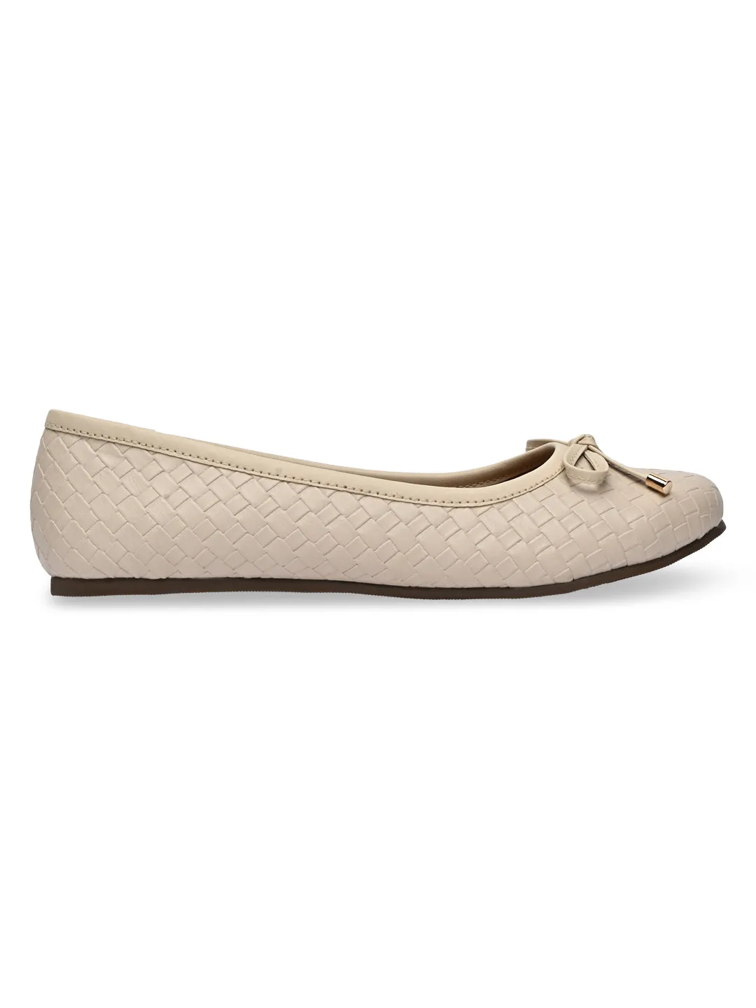 Rocia By Regal Beige Women Woven Ballerinas