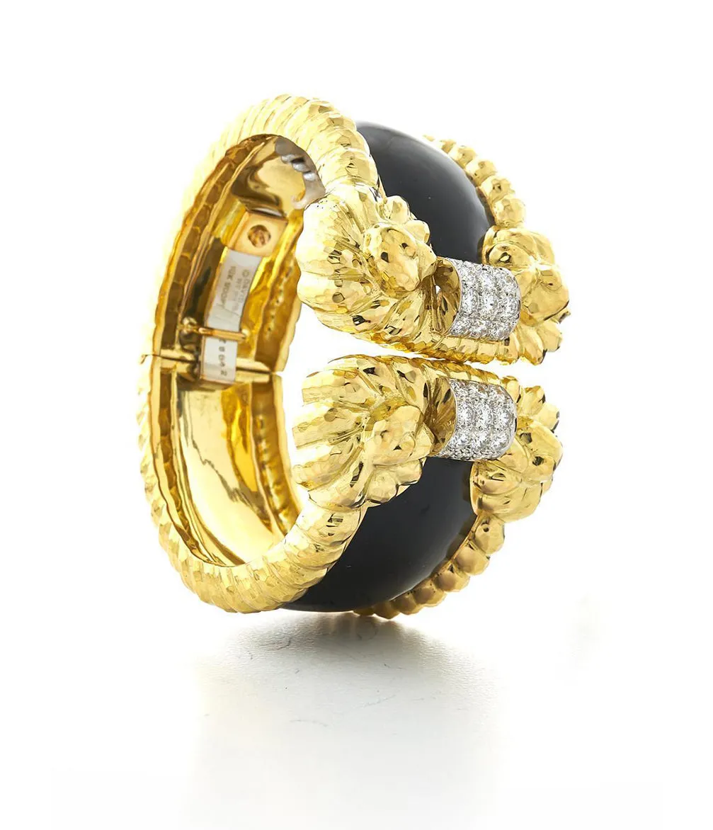 Rope Cuff, Black Enamel