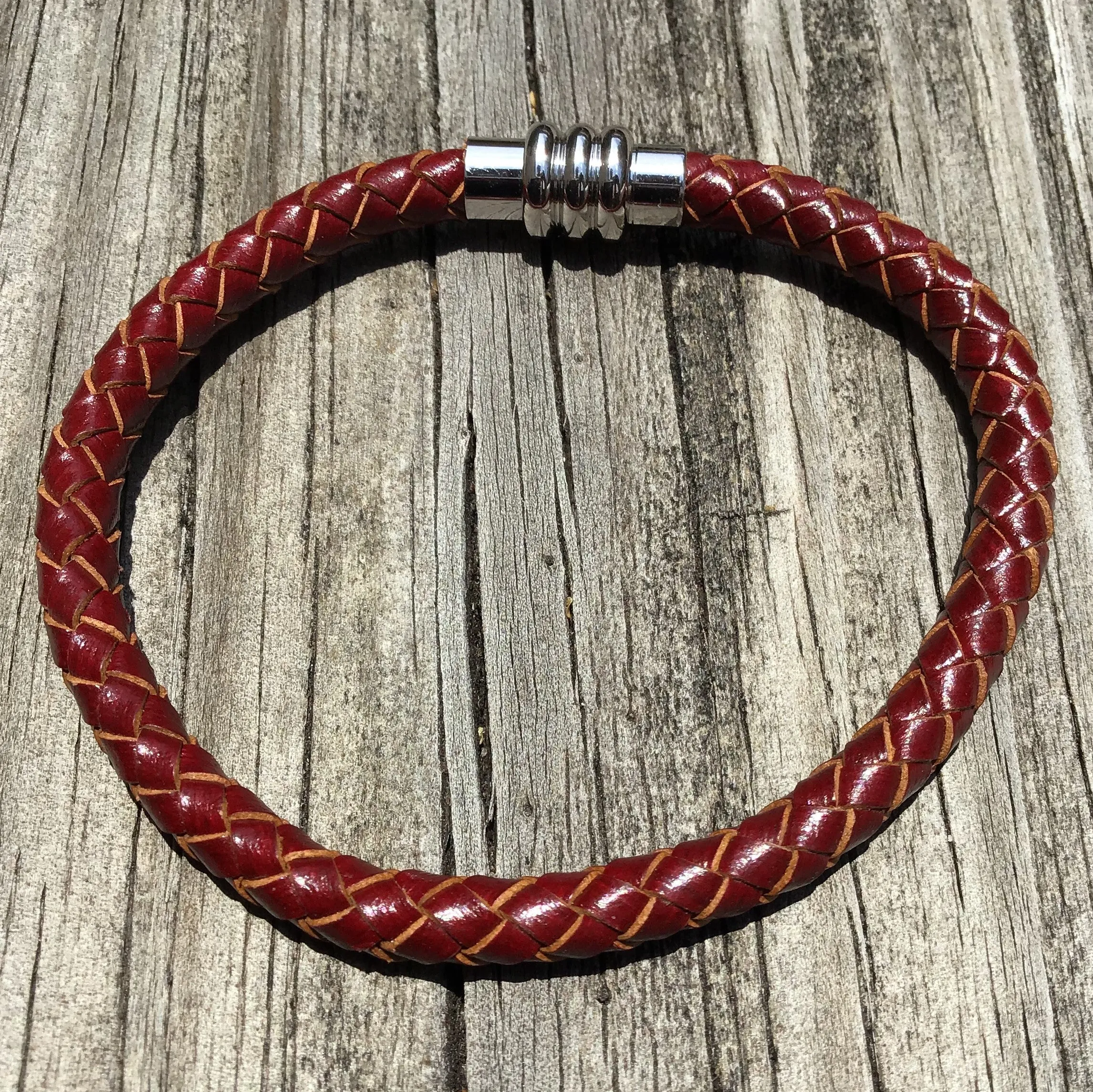 Roped Leather Magnetic Clasp