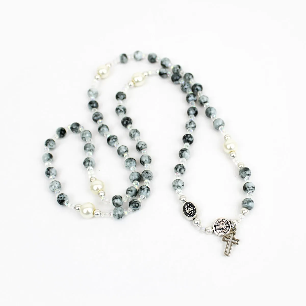 Rosary Wrap Bracelet - Grey