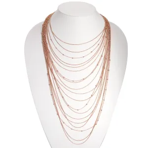 ROSE GOLD MULTI LAYERED NECKLACE #SQ1502RG