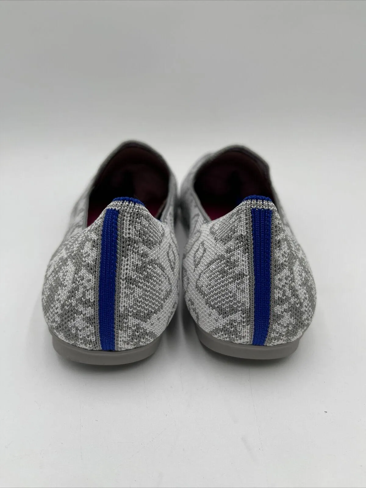 Rothy’s Loafer Flat Gray Python Print Knit Round Toe Flats Women’s Size 7.5 - Very Good