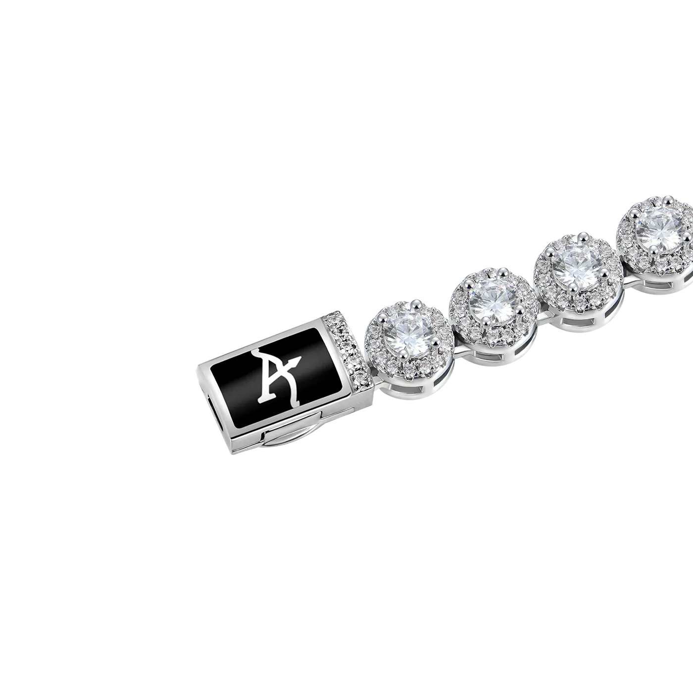 Round Cut Clustered Tennis Bracelet - 7mm