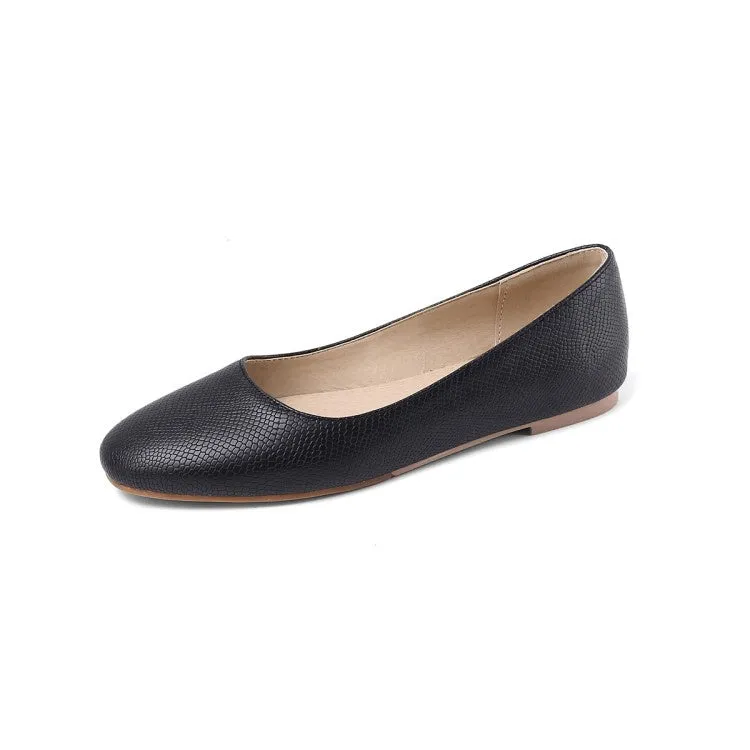 Round Toe Women's Pumps Flats Shoes