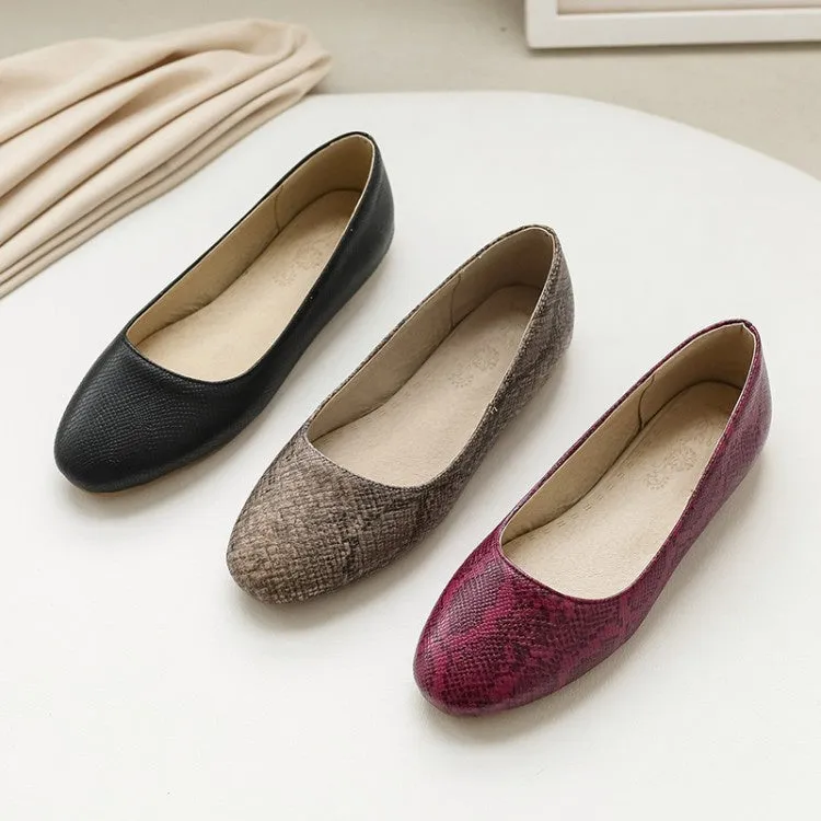Round Toe Women's Pumps Flats Shoes