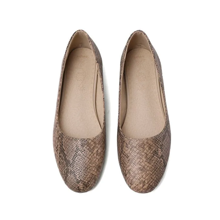 Round Toe Women's Pumps Flats Shoes