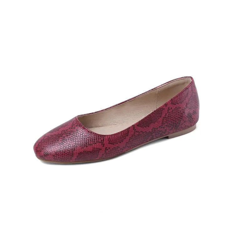 Round Toe Women's Pumps Flats Shoes
