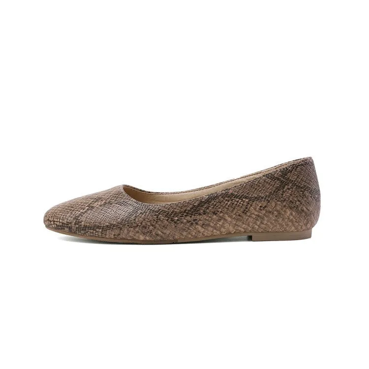 Round Toe Women's Pumps Flats Shoes