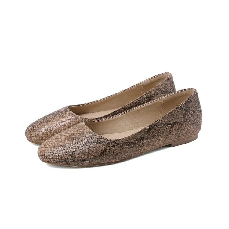 Round Toe Women's Pumps Flats Shoes