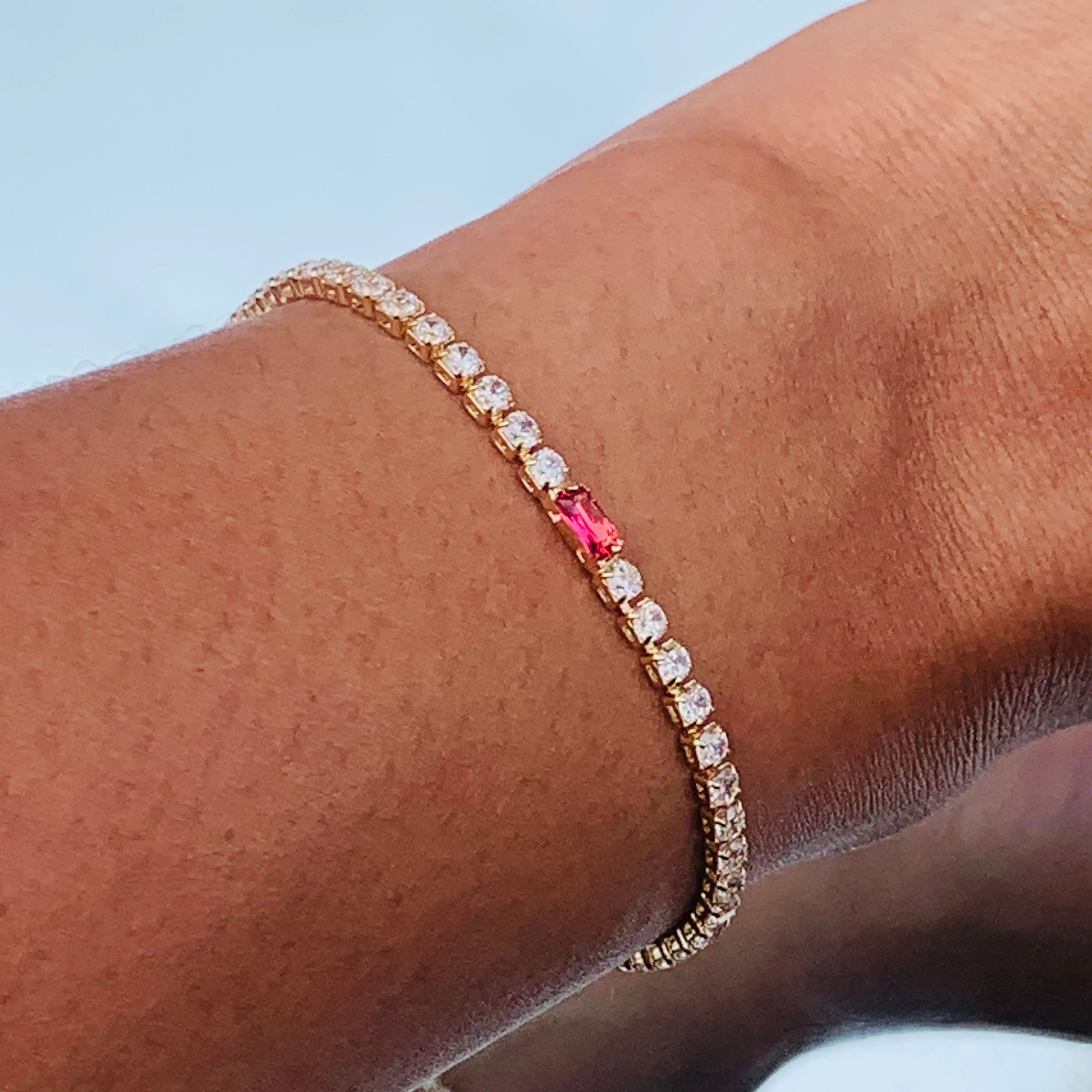 Ruby Tennis Bracelet