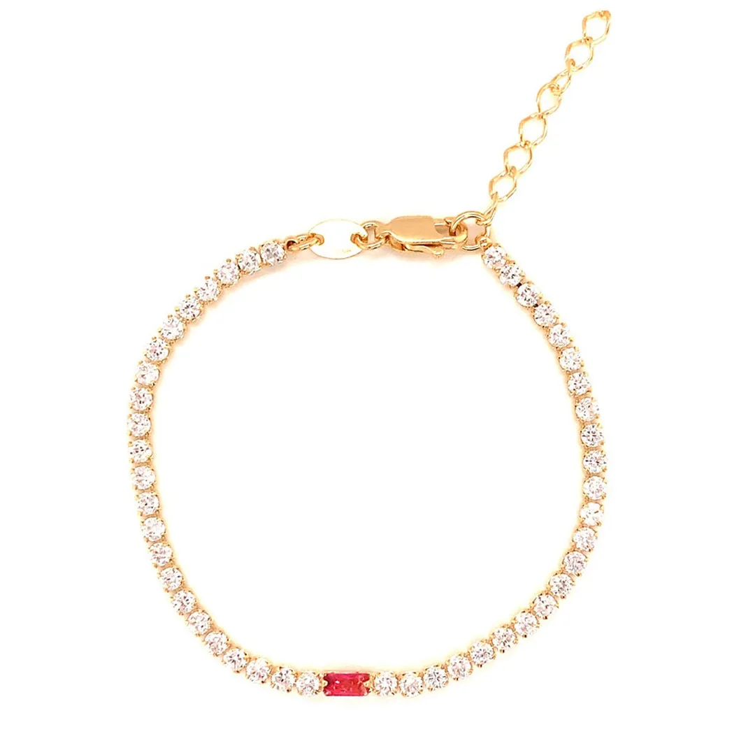 Ruby Tennis Bracelet