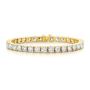 Sabel Collection 14K Yellow Gold Round Diamond 4 Prong Tennis Bracelet