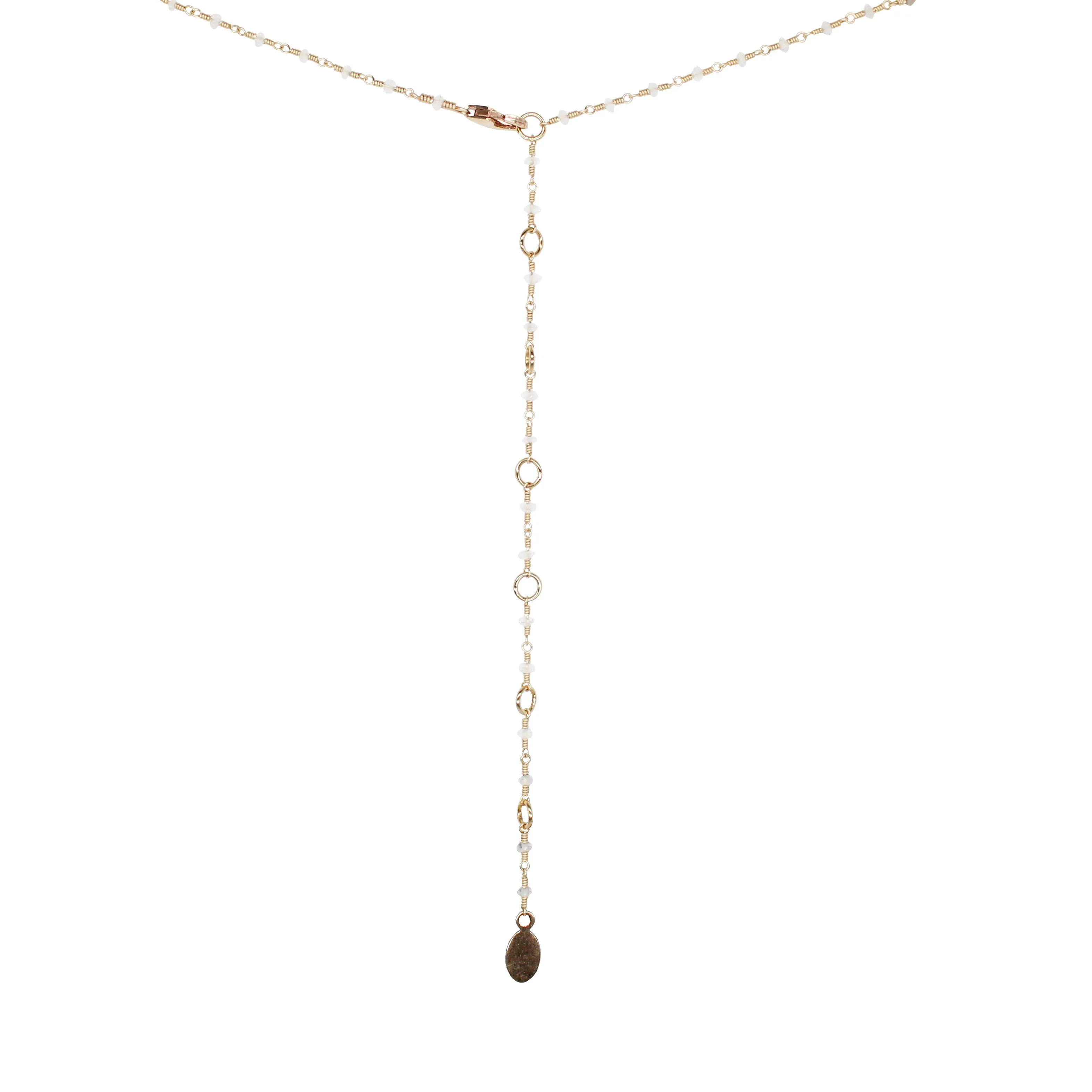 Sacred Strand Satin Necklace Moonstone