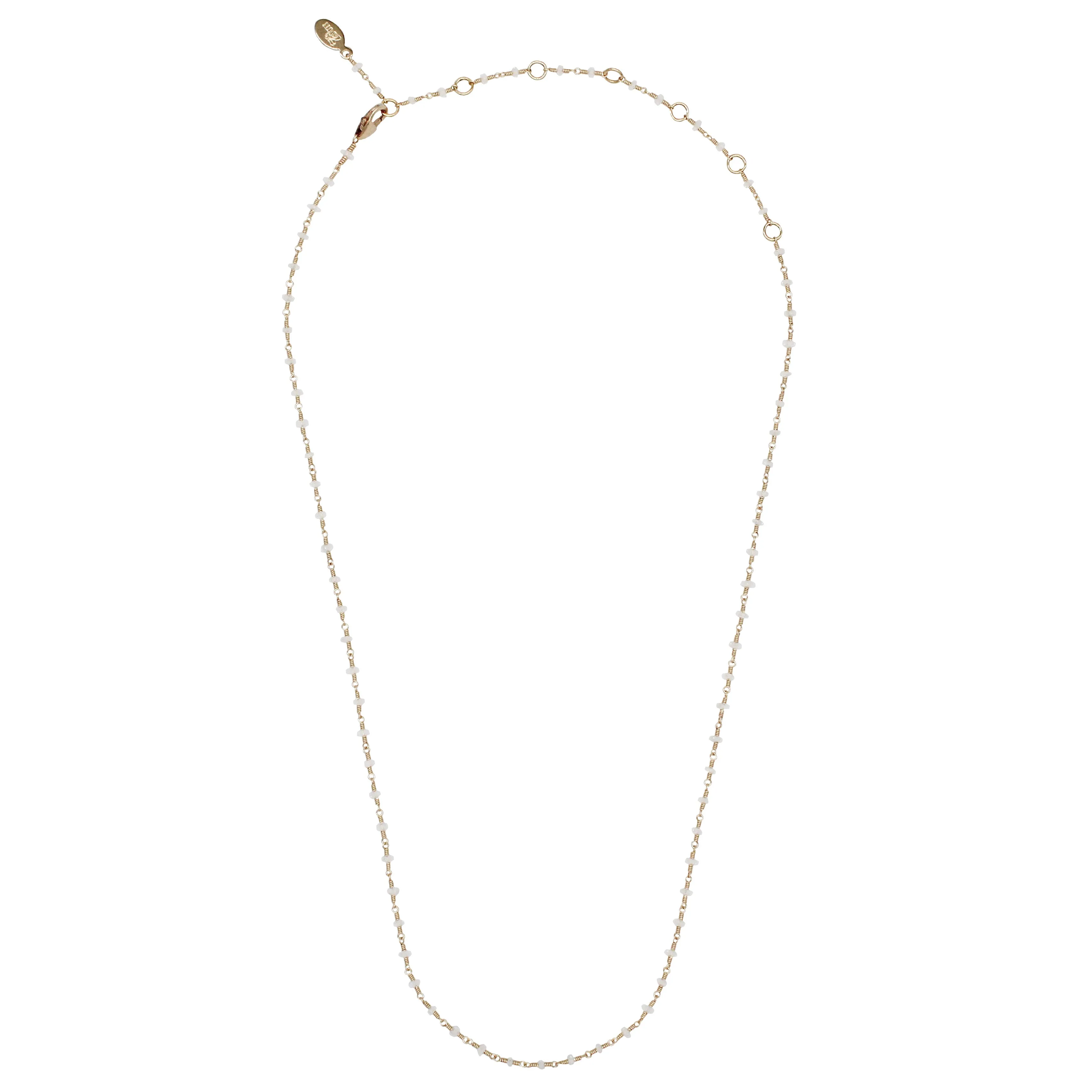 Sacred Strand Satin Necklace Moonstone