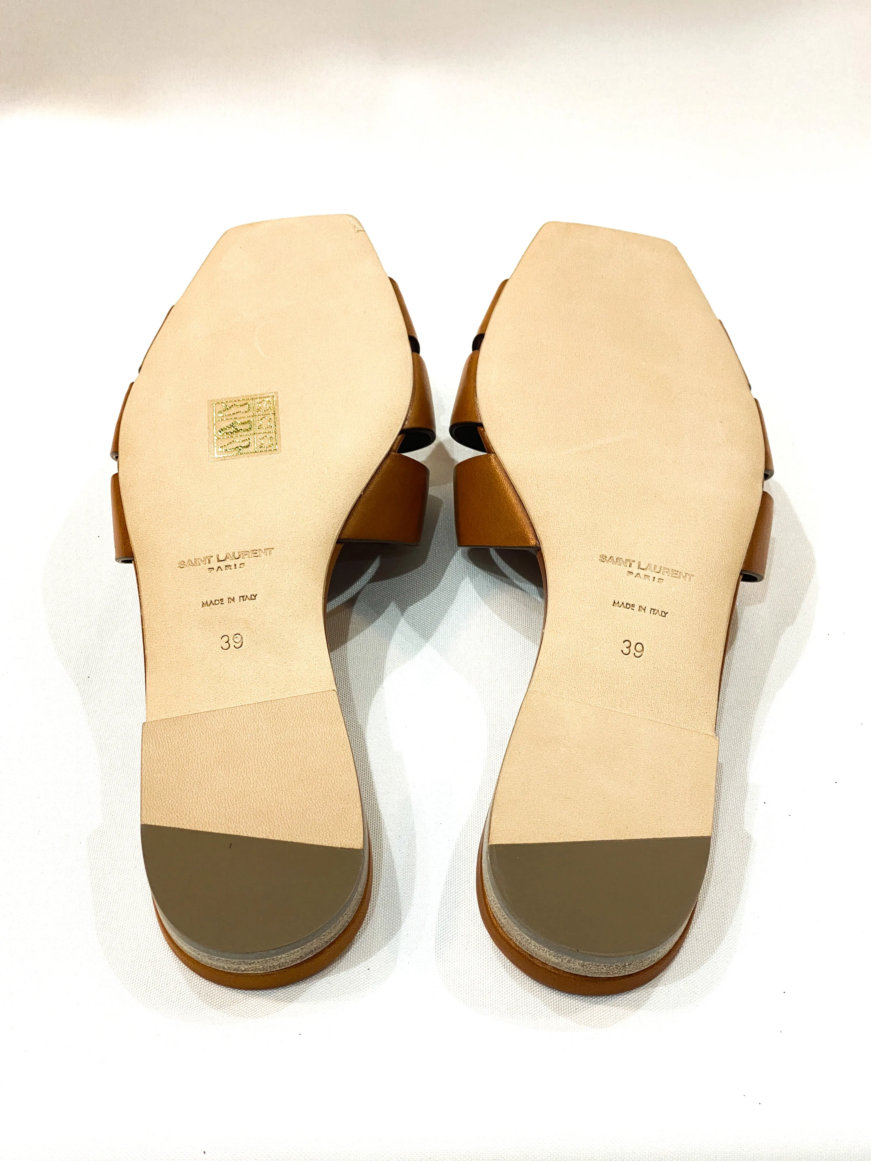 Saint Laurent Nu Pieds Woven Flat Sandal
