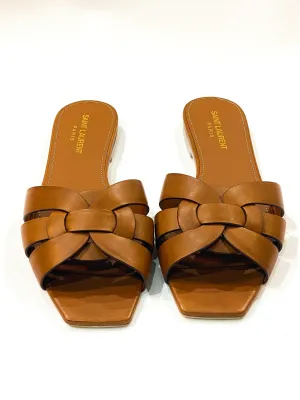 Saint Laurent Nu Pieds Woven Flat Sandal