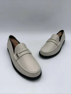 SAINT LAURENT WOMEN LE LOAFER MONOGRAM PENNY SLIPPERS Size 41 - Very Good
