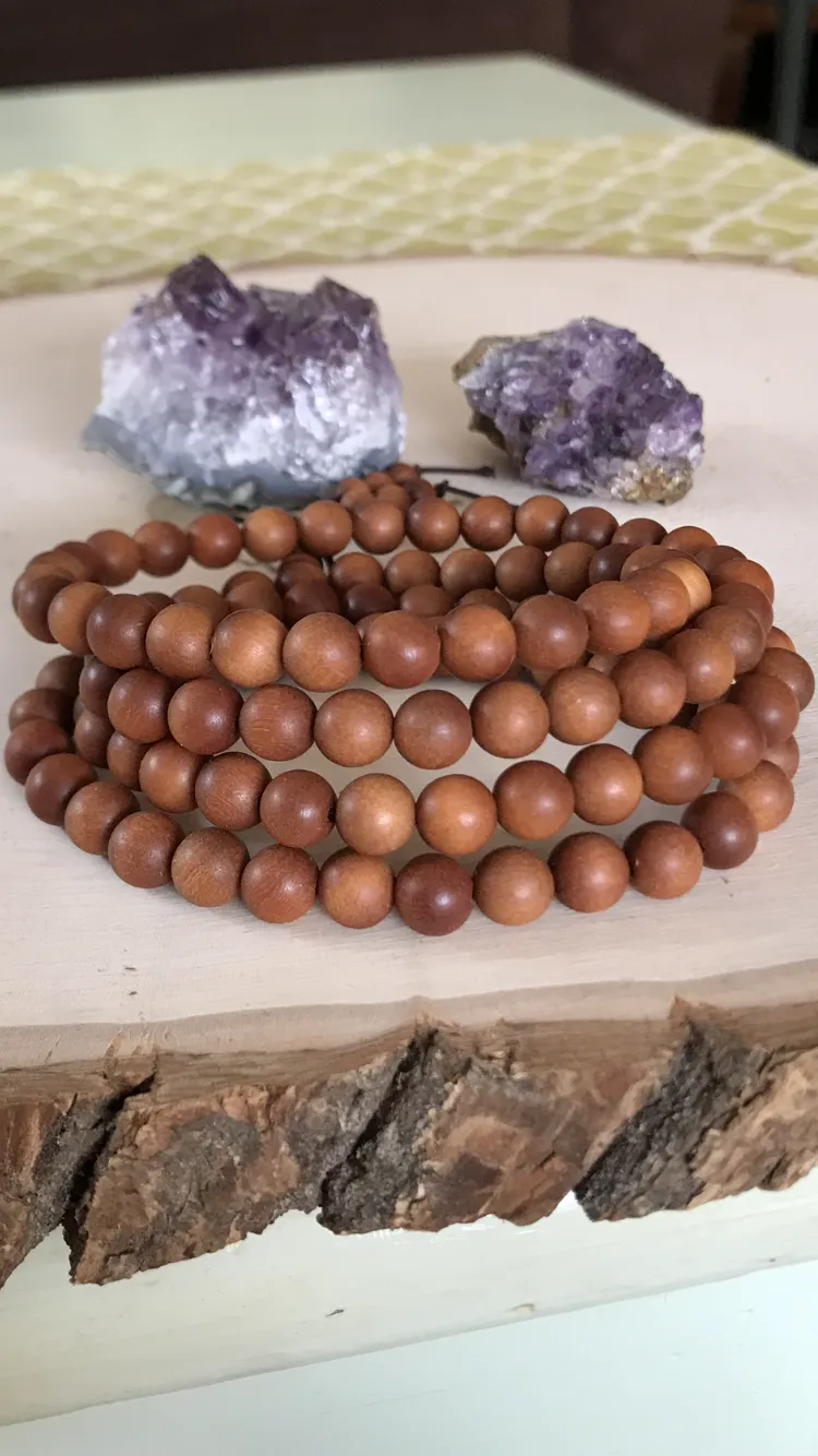 Sandalwood 108 Wrap Mala Bracelet