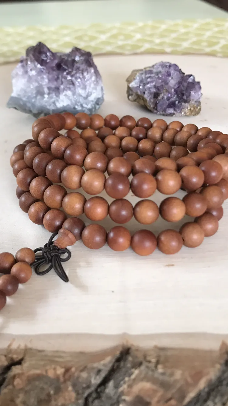 Sandalwood 108 Wrap Mala Bracelet