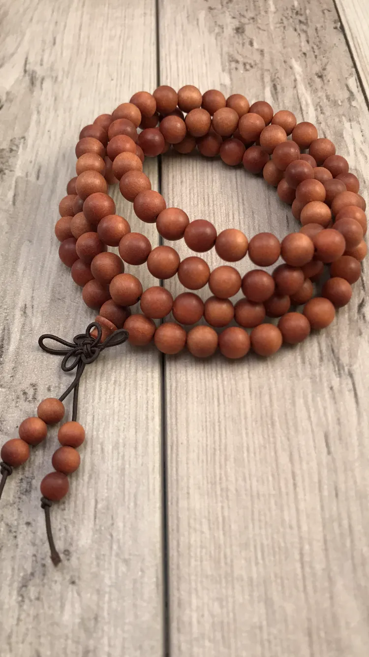Sandalwood 108 Wrap Mala Bracelet