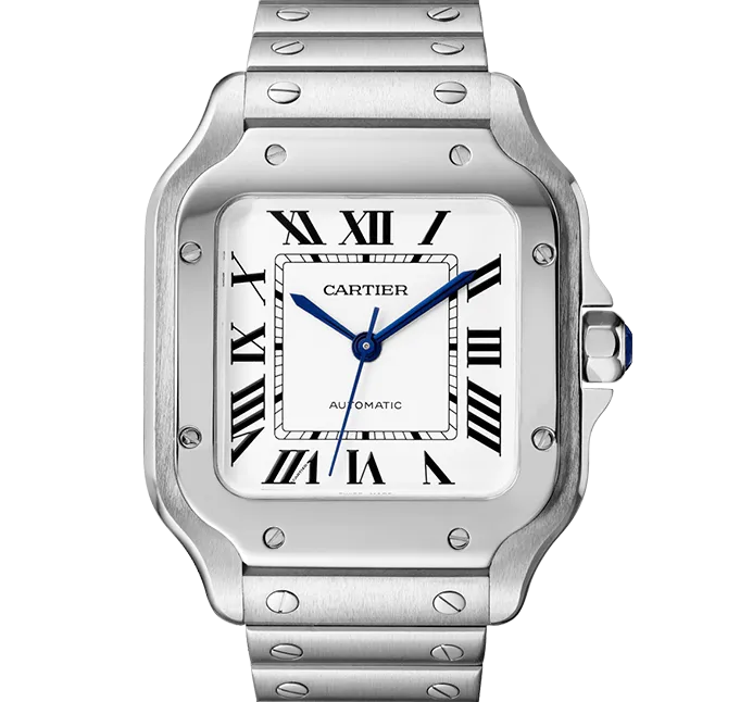 Santos De Cartier Watch, Silvered Opaline Dial