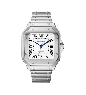 Santos De Cartier Watch, Silvered Opaline Dial