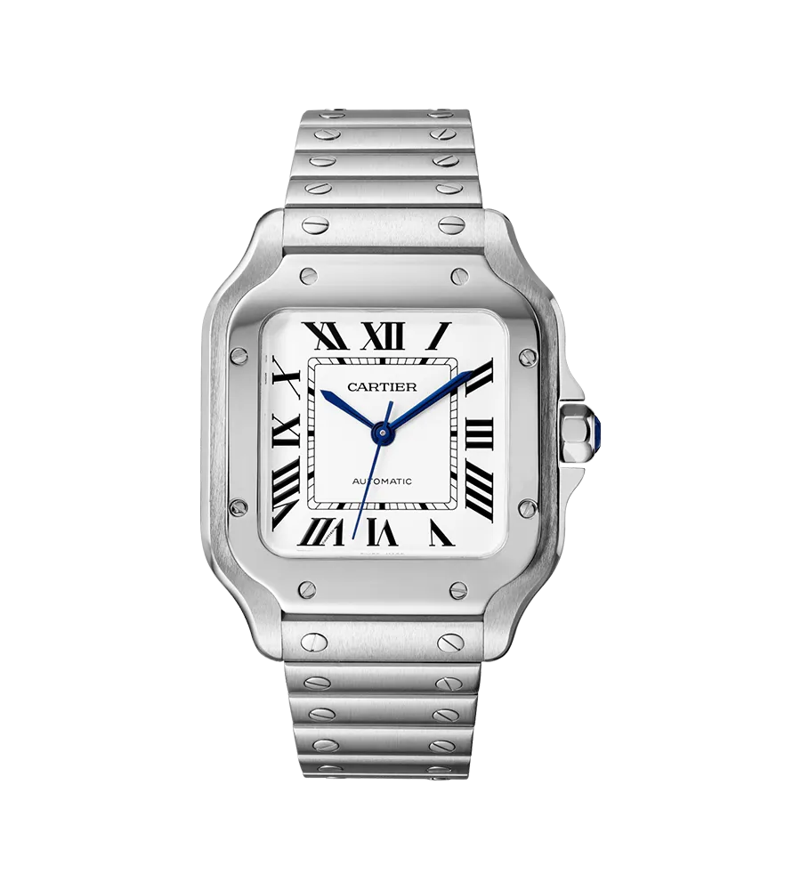 Santos De Cartier Watch, Silvered Opaline Dial