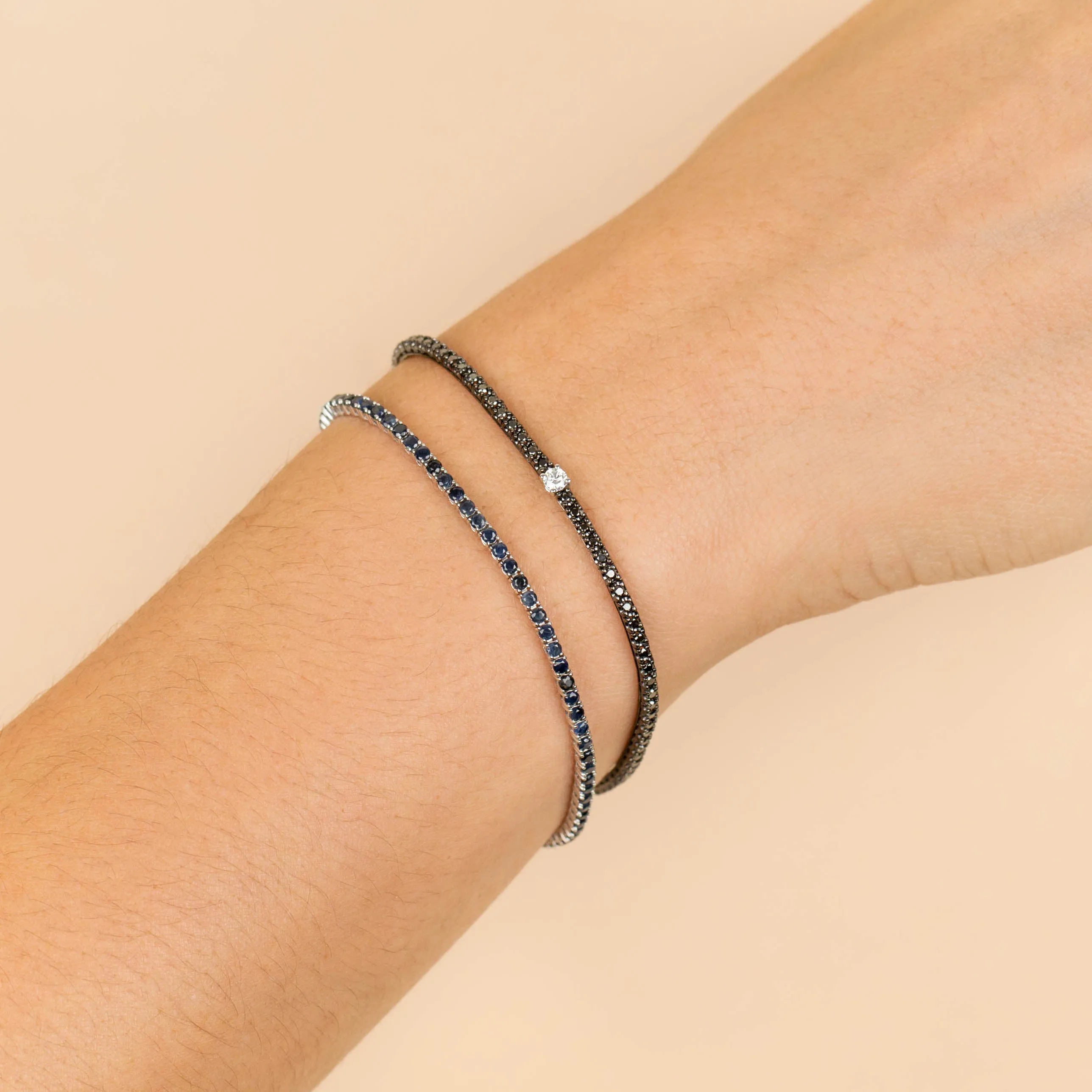 Sapphire Tennis Bracelet 14K