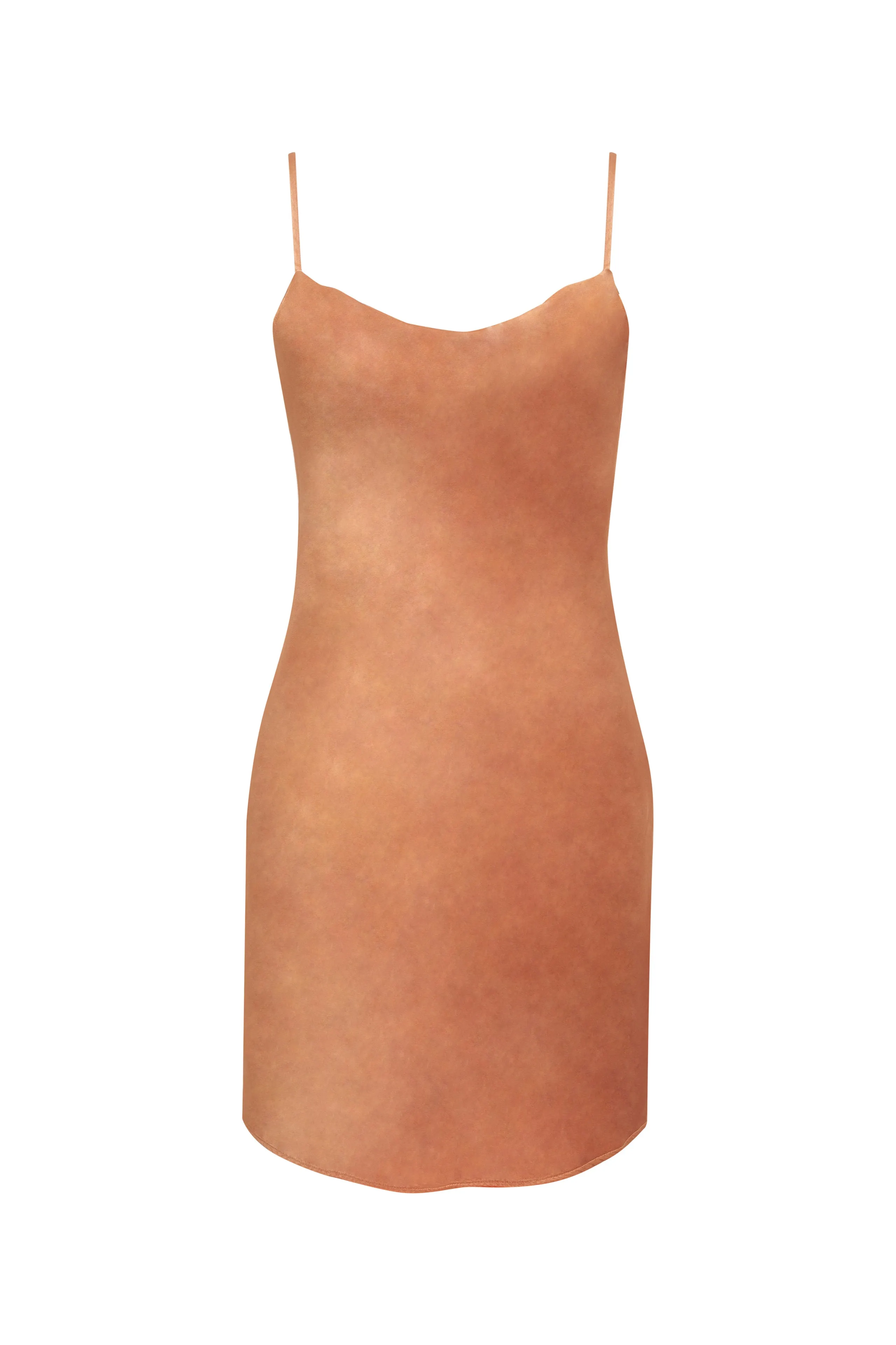Satin Cowl Neck Mini Dress