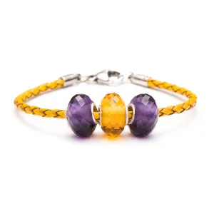 School Spirit Bracelets, Purple/Honey