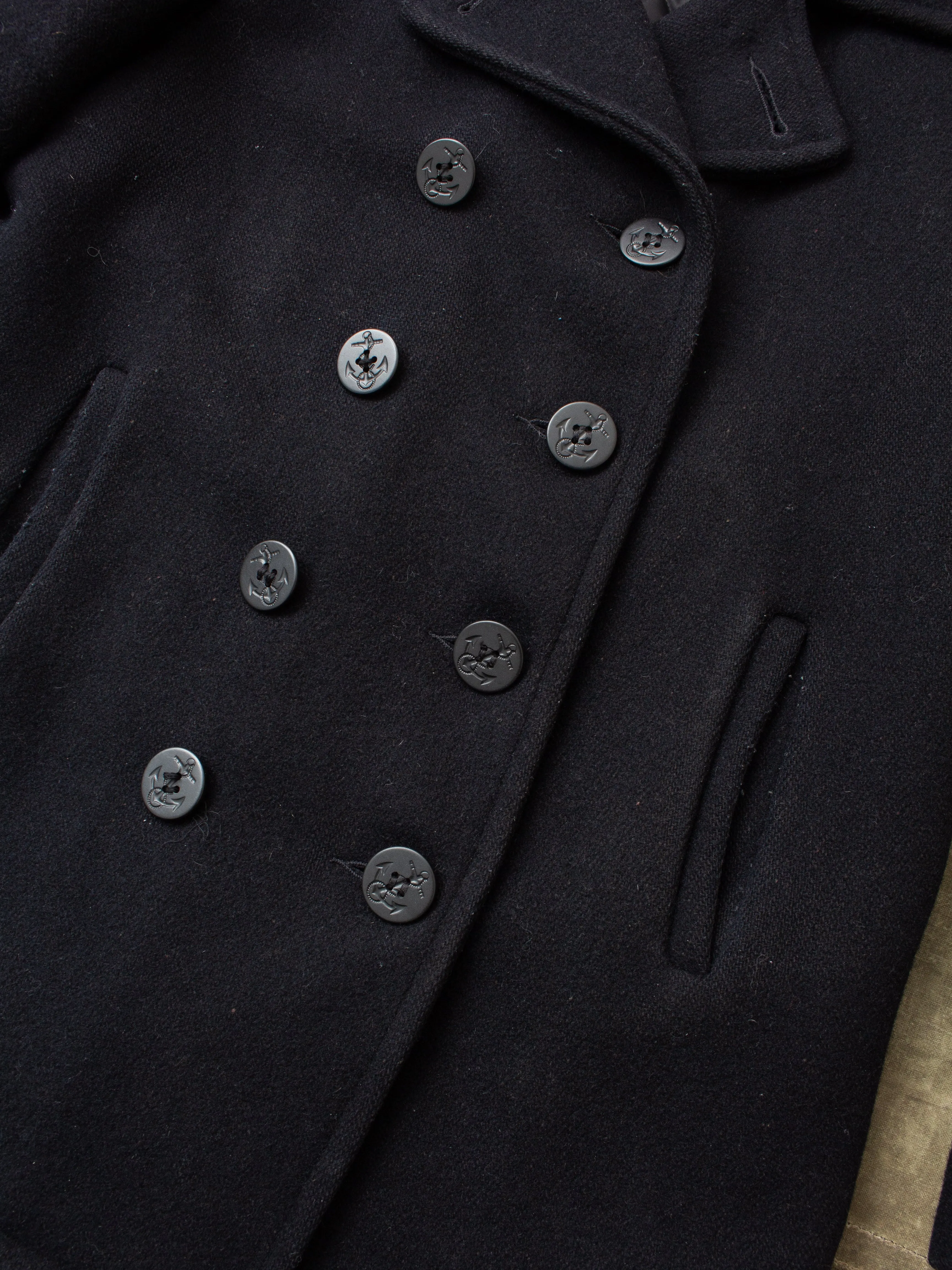 Second Hand Schott USN Wool Pea Coat Size 40