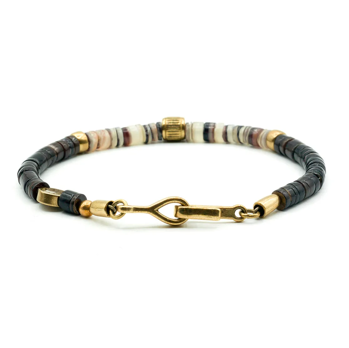 Shell and Brass Bracelet