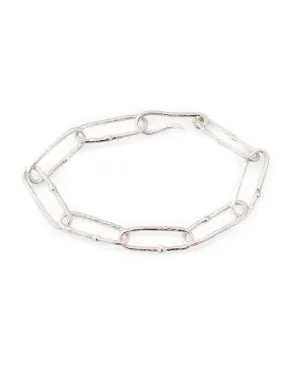 Shimmer Long Link Bracelet in Sterling Silver