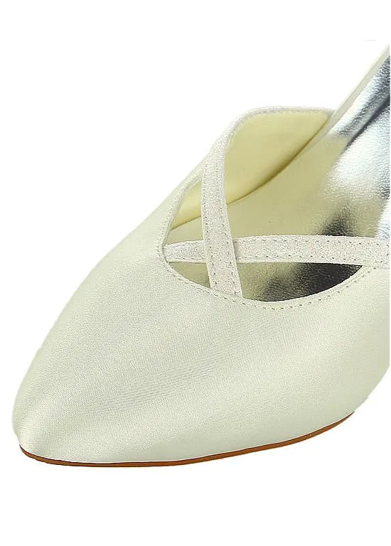 Shimmering Powder Stiletto Heels Bridal Shoes