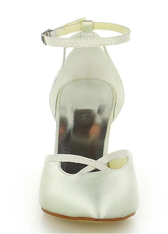 Shimmering Powder Stiletto Heels Bridal Shoes