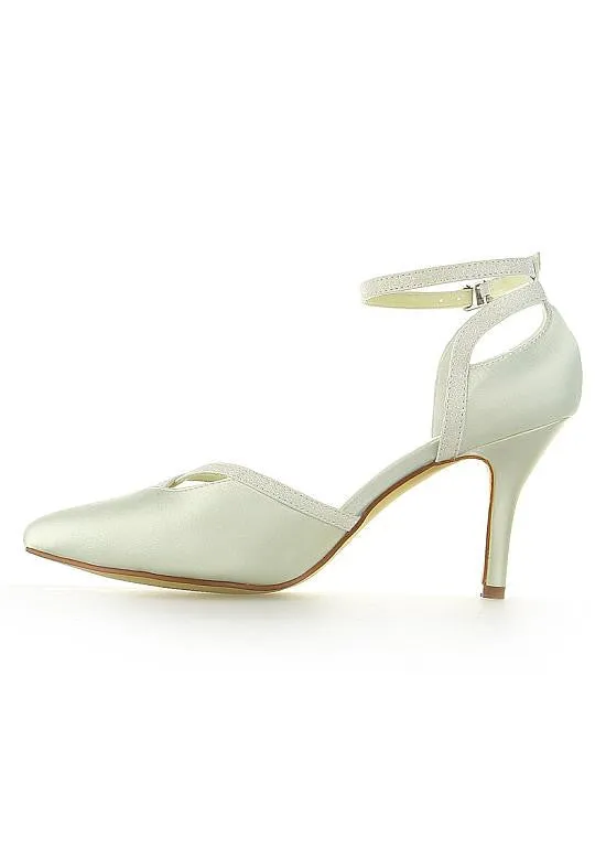 Shimmering Powder Stiletto Heels Bridal Shoes