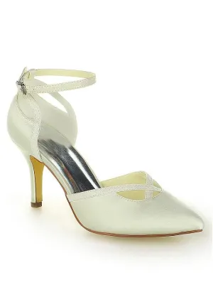 Shimmering Powder Stiletto Heels Bridal Shoes