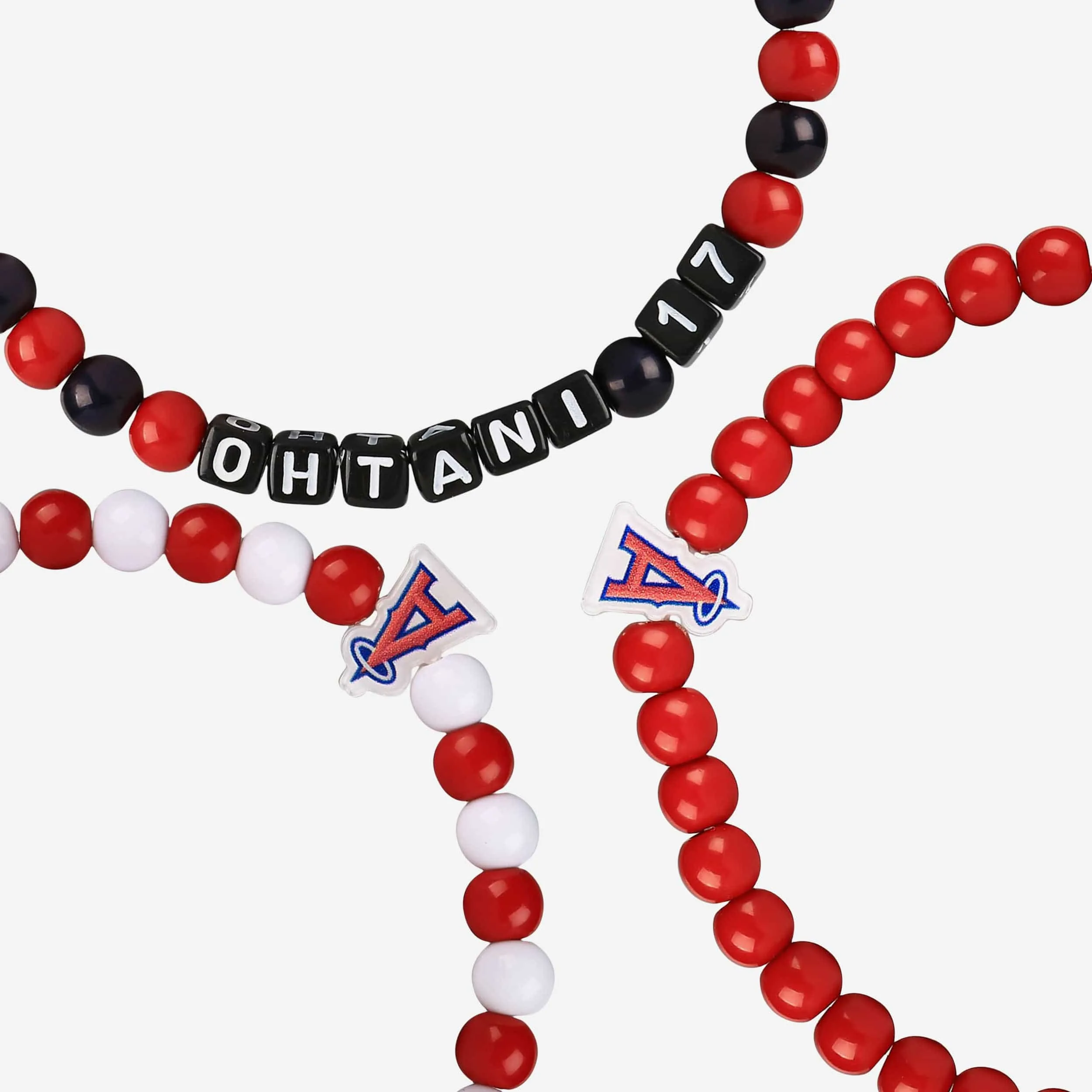 Shohei Ohtani & Mike Trout Los Angeles Angels 3 Pack Player Beaded Friendship Bracelet