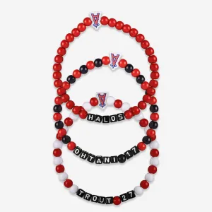 Shohei Ohtani & Mike Trout Los Angeles Angels 3 Pack Player Beaded Friendship Bracelet