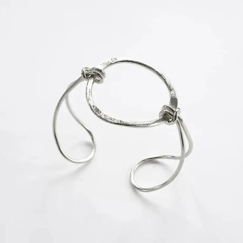 Silver Circle Cuff