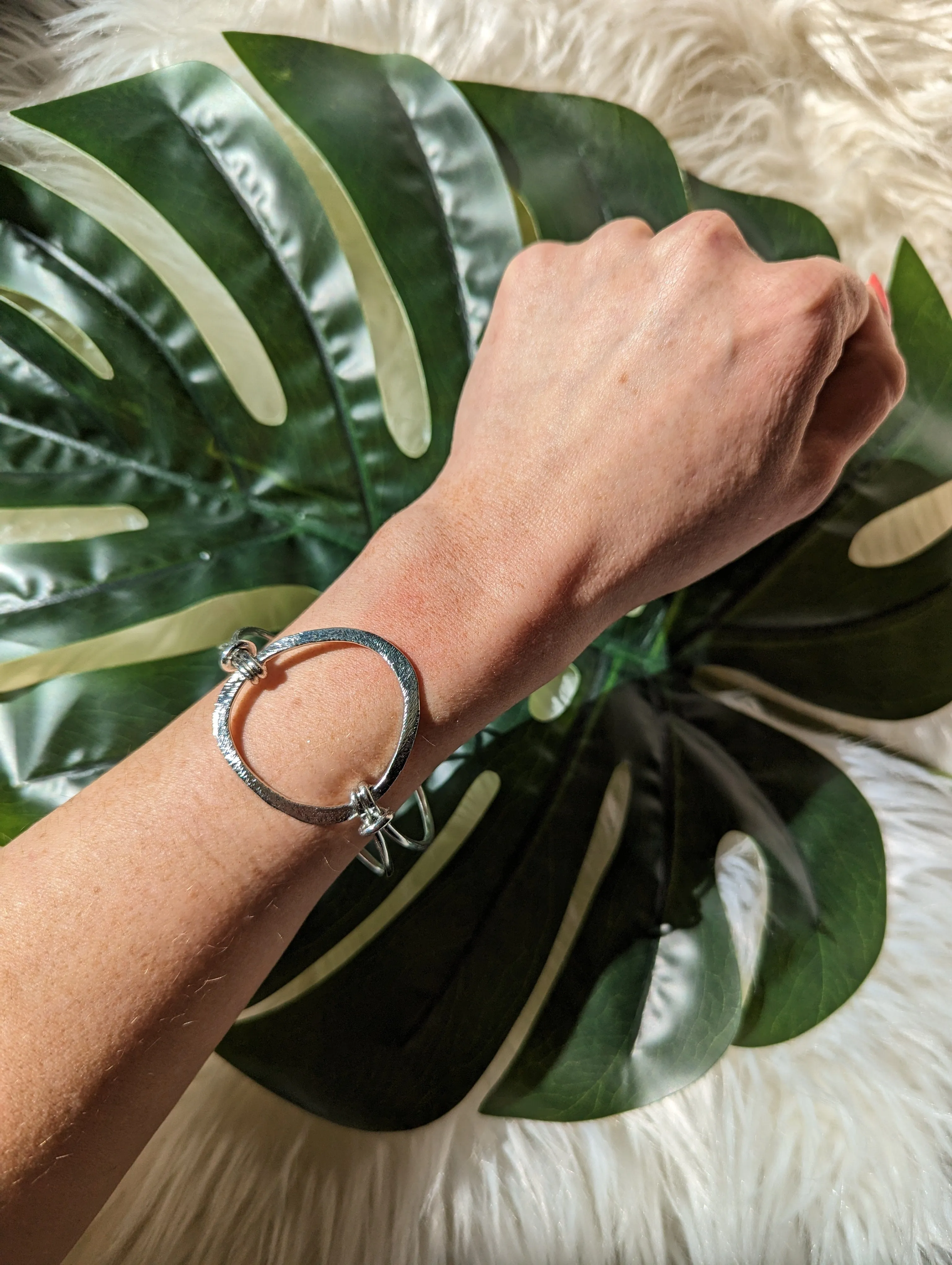 Silver Circle Cuff
