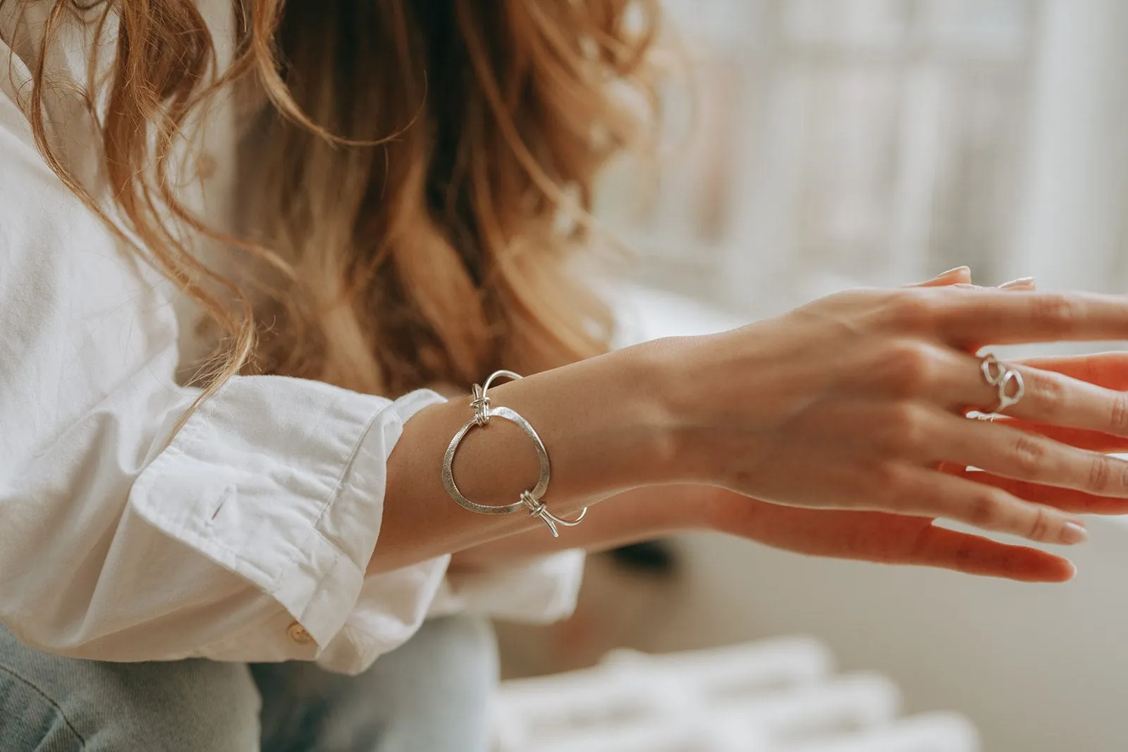 Silver Circle Cuff